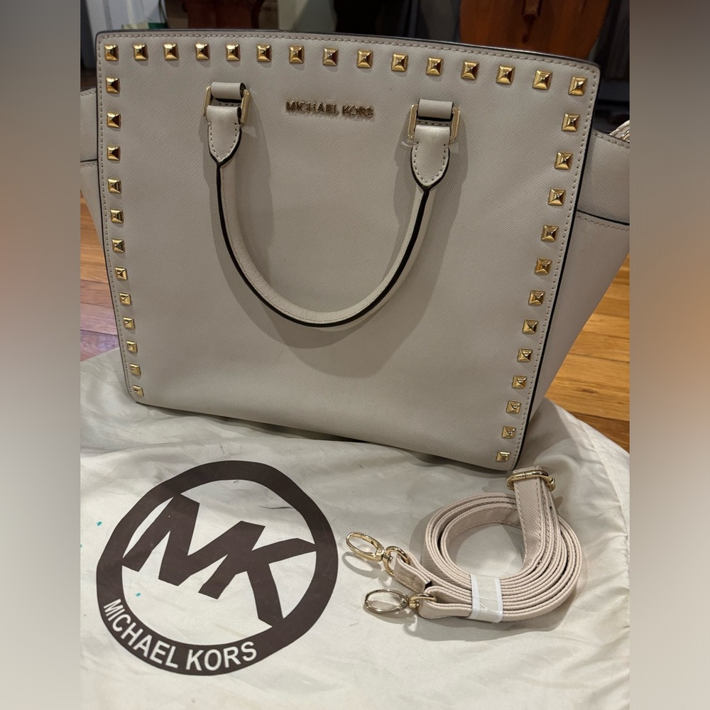 Michael Kors Cream Studded Women's Bag